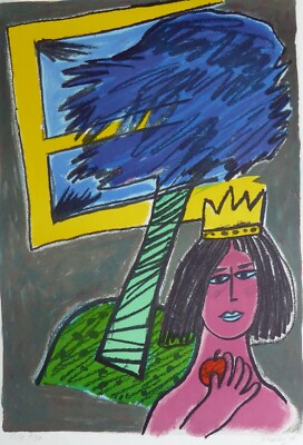 Corneille Legend of a Queen 1 Hand signed Lithograph La Reine du Monde 98 CoBrA