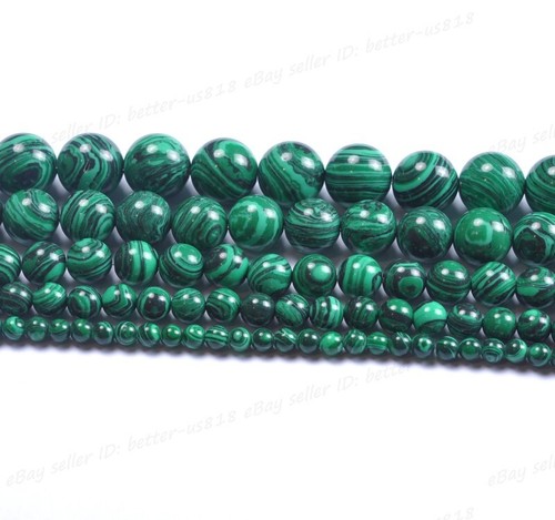 Pietre preziose naturali 4 mm 6 mm 8 mm 10 mm 12 mm distanziatore rotondo semi perline sciolte 15,5" - Foto 8 di 126