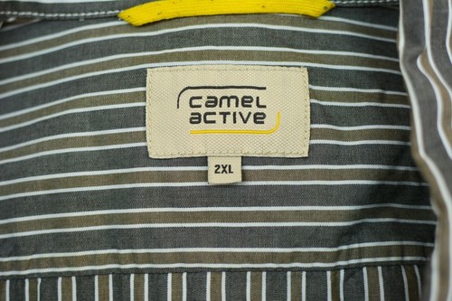 Camel Active Men's Oxford Casual Shirt One Pocket Long Sleeve Stripes Size 2XL - Picture 4 of 6