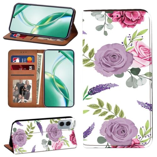 Leder Stand Cover Case für Motorola Moto E14/G24/G34/G35/G45/G55/G85/Edge 50 - Bild 32 von 35