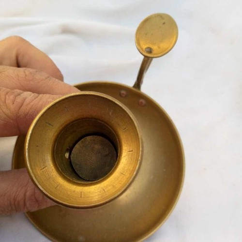 Antique Brass Chamberstick Candle Holder 18th 19th Vintage - Picture 2 of 8