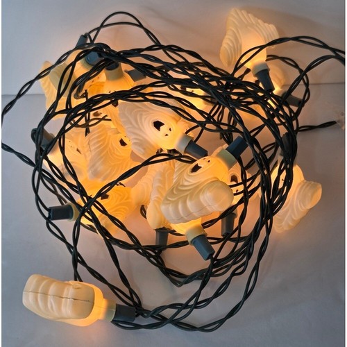 Vintage Spooky Hollow Halloween Ghost Electric Plug In String Light Set - Picture 5 of 12