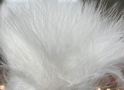 White Turkey Blood Quill Marabou Feathers FIY Crafts Fly Fish 50 Pc 4-4 1/2'' 