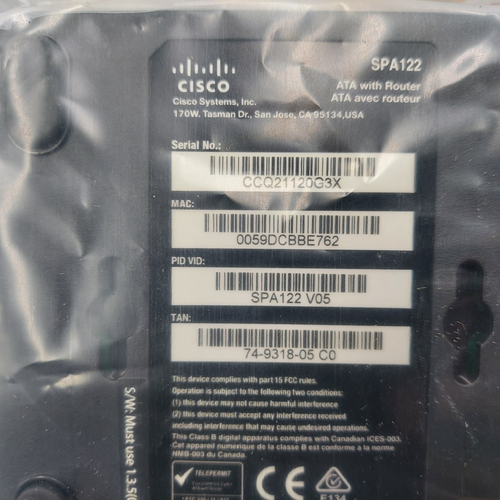 ROUTEUR ANALOGIQUE ATA CISCO 74-9318-05 SPA122 - Photo 4/4