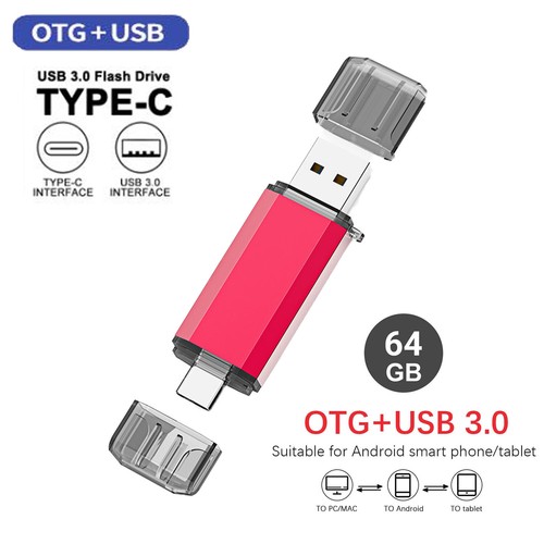 Dual Type-C OTG 64GB Flash Drive USB Memory Stick U Disk for Android phone PC - Picture 3 of 30
