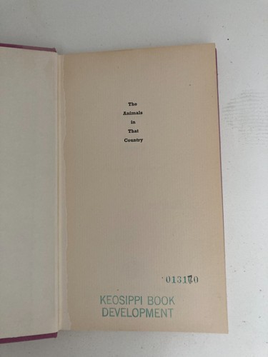 The Animals in That Country by Margaret Atwood (1968, HC) 1st Printing - Foto 4 di 8