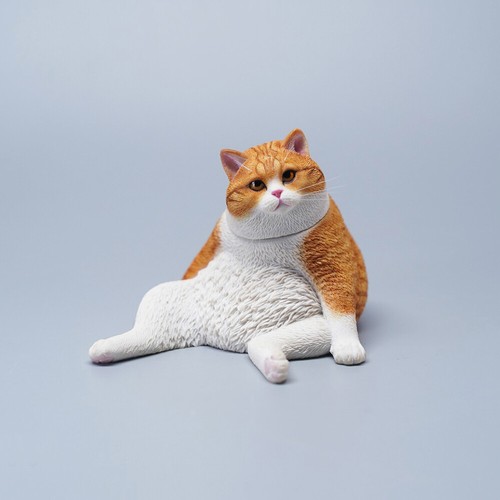 JXK Resin Sitting Chubby Cat Statue for Desktops gift for cat lovers - Picture 18 of 26