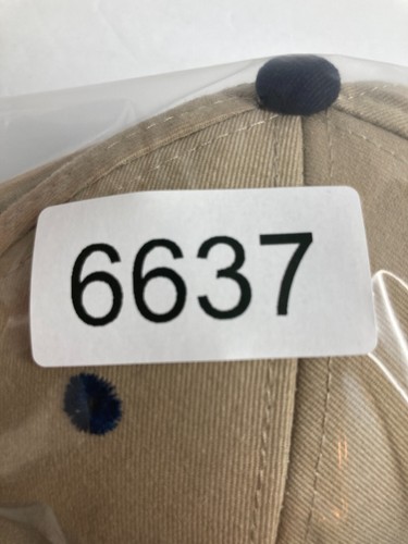 AP Associated Paper Stock Cap Mütze beige blau Erwachsene verstellbar bestickt - Bild 16 von 16