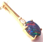 Australian Opal Natural Black Triplet Opal Pendant With 925 Solid Silver Set