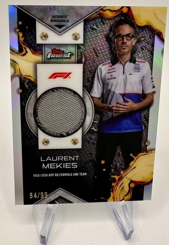 Topps Finest Formula 1 2024 F1 # Laurent Mekies # F1R-MEK Relic Patch /99🔥