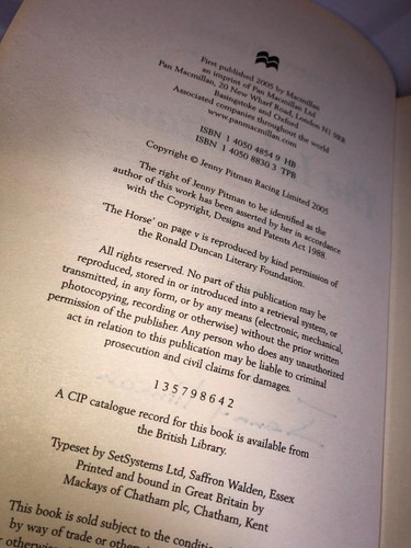 Jenny Pitman The Inheritance . signed 1st Edition HB BOOK - Picture 7 of 7