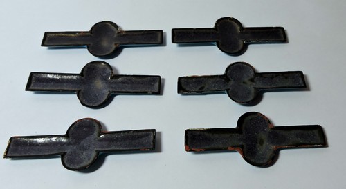 Antik Rotkehlchen Ei blau Emaille & bemalt Kreis Design Stück Borte Posten wie abgebildet H810 - Bild 2 von 5