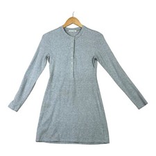 Reformation Jeans Women Size S Grey Long Sleeve Stretch Midi Dress Button