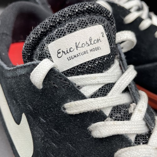 Nike NIKE ERIC KOSTON 2 Nero Gomma Rosso Skate 580418-016 Scarpe Uomo RARO - Foto 2 di 11