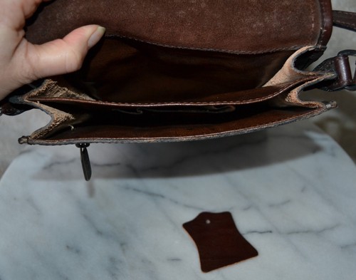 Bolso de Mano Estilo Mensajero de Cuero Genuino, Por M.P.Leather, Marrón, Unisex - Imagen 8 de 12