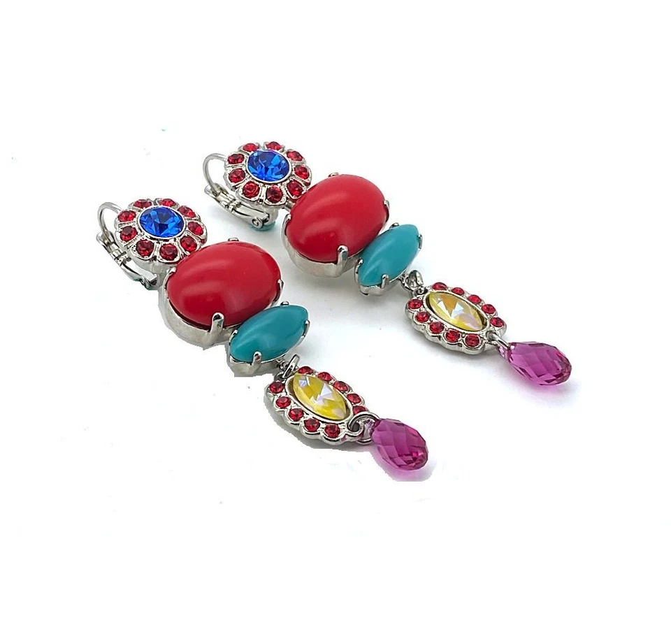 Pendientes de Mariana Pretty Woman Coll. Siam, azul, coral rojo, turquesa, zorro... Foto 2 de 3