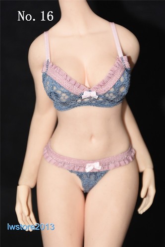 Ropa interior con sujetadores azules 1:6 para cuerpo de figura femenina Phicen TBL JO - Imagen 1 de 6