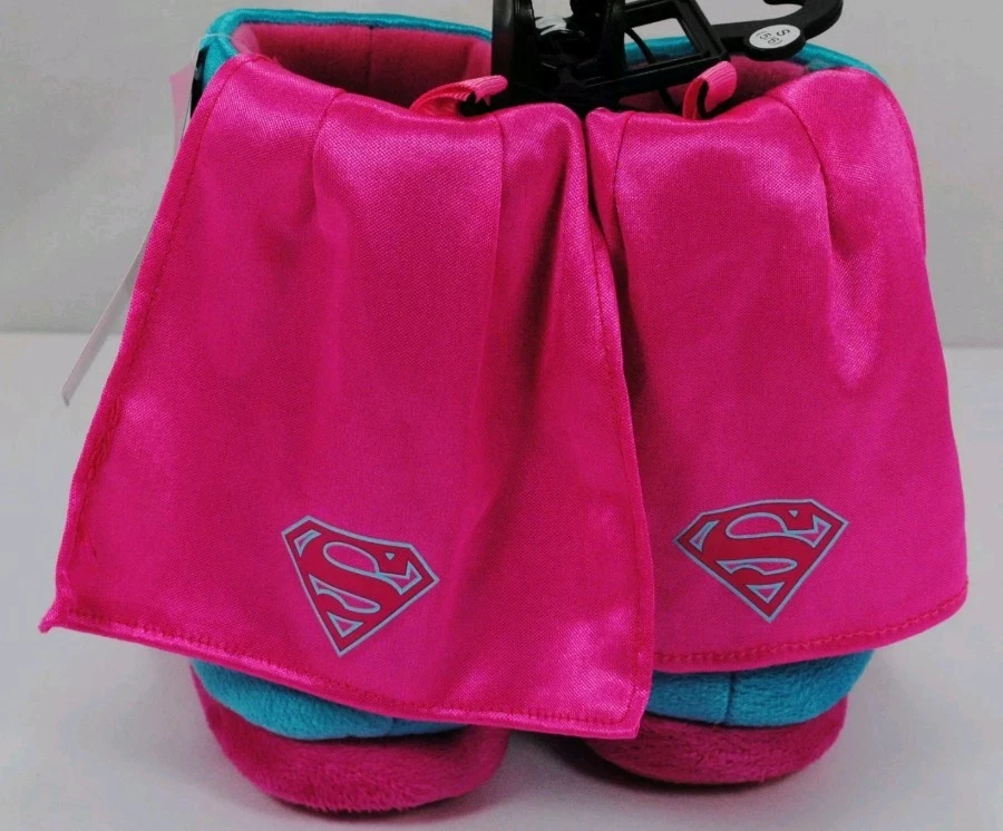 Zapatilla/zapato sin cordones SuperGirl DC Comics rosa/verde azulado para niñas pequeñas: 5/6-9/10 Foto 3 de 4