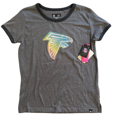 T-shirt ragazza nuova con etichette HFL Atlanta Falcons logo paillettes 14/16 - Foto 1 di 9