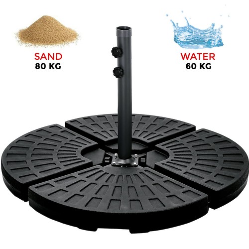 4PC OUTDOOR CANTILEVER UMBRELLA PARASOL BASE STAND WEIGHTS SAND WATER FILLED - Picture 11 of 16