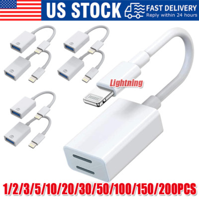 To Camera USB Female OTG Connector Adapter Cable For Apple iPhone iPad iPod lot