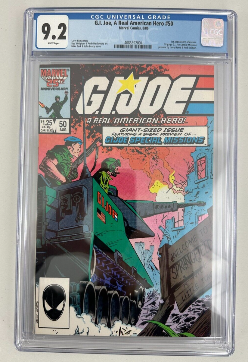 Joe, A Real American Hero #50, Marvel Comics, 8/86, CGC Grade