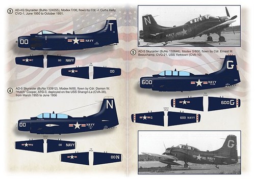 Print Scale 72-432 Decal 1:72 Blue CAG SPADS. Carrier Air Group CO AD Skyraiders - Bild 15 von 24