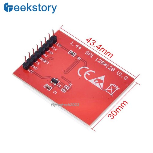 2PCS 1.44" TFT LCD Display Screen Module 3.3V RGB 65K 128x128 4-wire SPI ST7735S - Picture 2 of 4