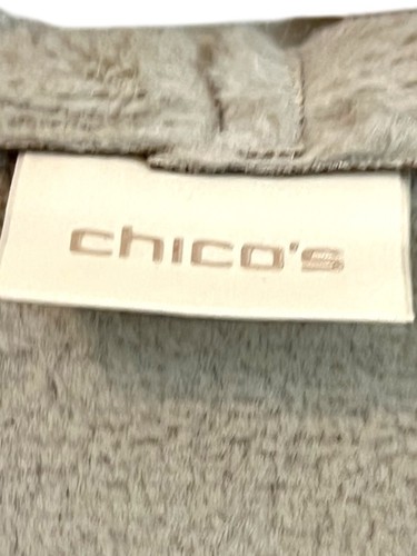 Chicos Faux Suede Faux Shearling Vest Soft Beige and Ivory Size4 2XL Apres Ski - Picture 8 of 18
