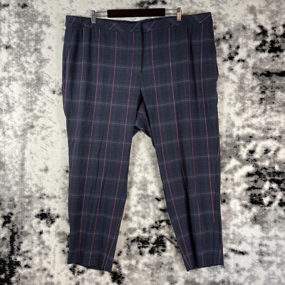 J Jill Premium Bi Stretch Pants Womens Size 26 Plaid Cotton Rayon Stretch