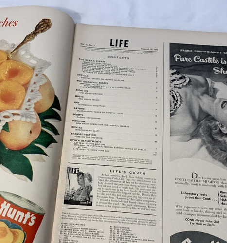 LIFE MAGAZINE August 16 1948 FISHERMAN Atomic Warfare Mental Illness Woolworths - Picture 3 of 19