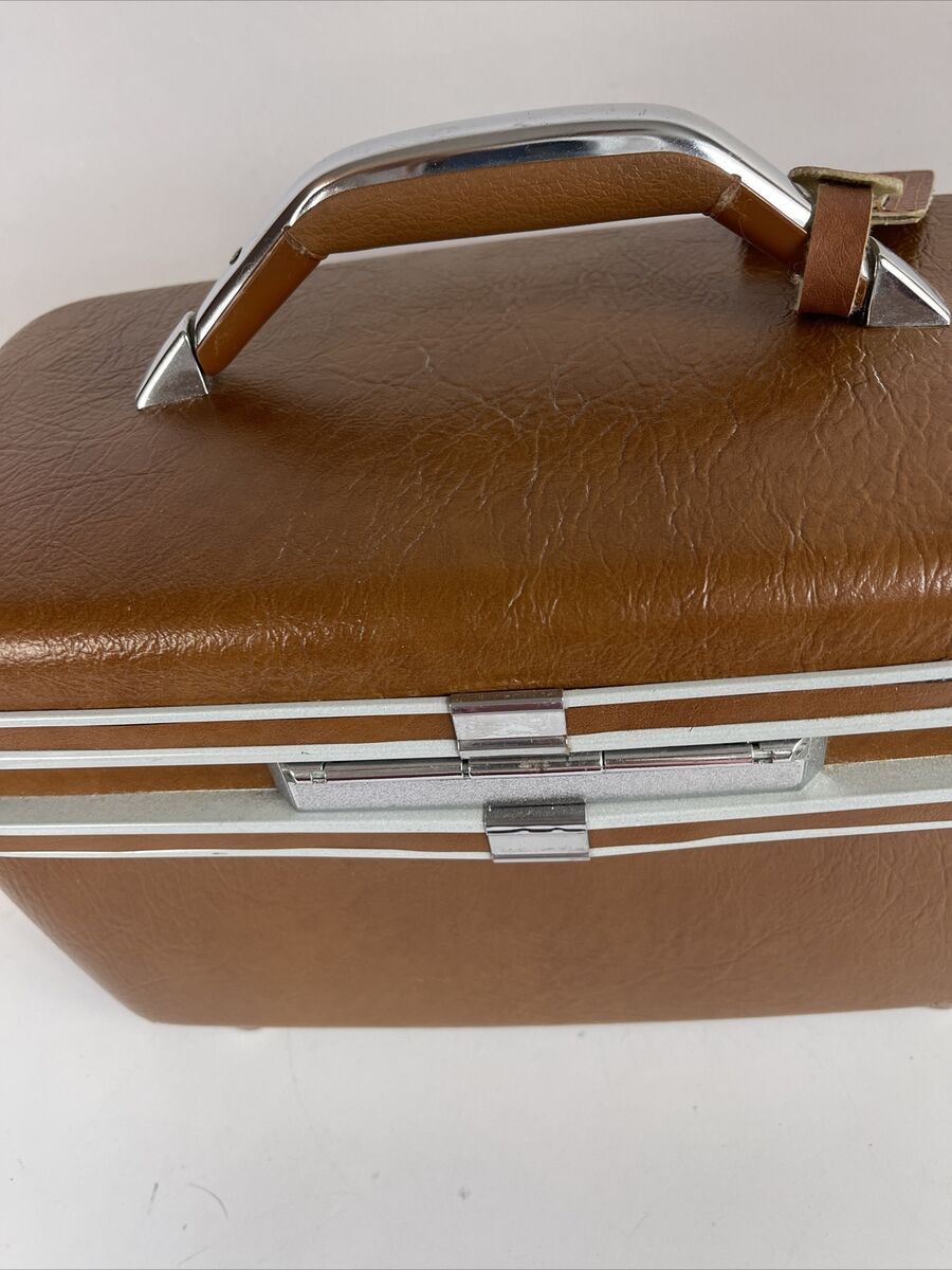 Vintage Samsonite Silhouette Train Travel Case Brown Vintage Samsonite Silhouette Train Travel Case Brown