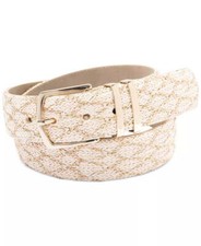 INC International Concepts Woven Metallic Fabric Panel Belt