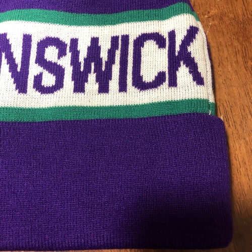 Rare Vintage Purple Green Retro Brunswick Bowling Beanie - Bild 6 von 13