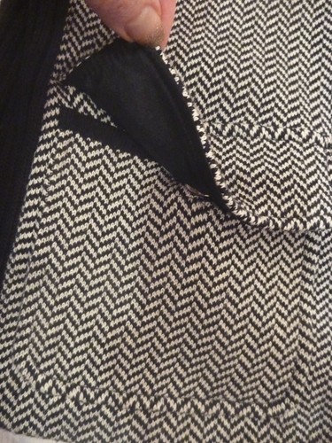 Lauren Women M Herringbone Black White Sweater Cardigan Zip Ribbed Colorblock - Picture 11 of 19
