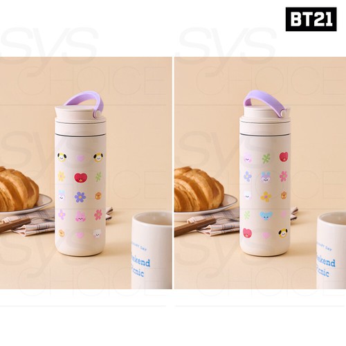 BTS BT21 Official Authentic Goods minini VASO DIARIO BÁSICO 16 oz + Seguimiento# - Imagen 2 de 3