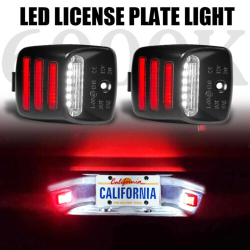 LED License Plate Tag Light Assembly Red Tube For Toyota Tacoma 2005-2015 - Foto 7 di 22