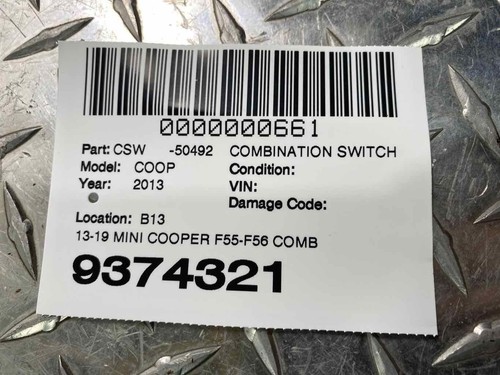 INTERRUPTOR DE COMBINACIÓN MINI COOPER F55-F56 13-19 61319374321 FABRICANTE DE EQUIPOS ORIGINALES - Imagen 4 de 4