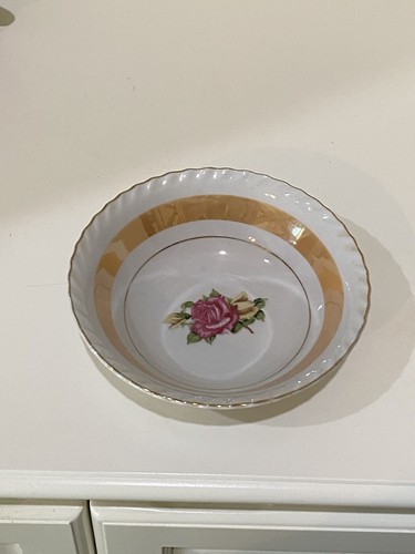 Old Vintage Westwood Fine China of Japan Lusterware Bowls Rose Pattern Set of 2 - Picture 3 of 12