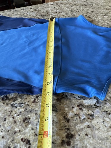Nike Women's Yoga Dri-FIT Ribbed Slim Training Workout Tank Top Size S Blue NEW! - Picture 14 of 17