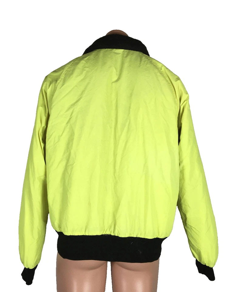 Chaqueta De Colección Para Hombres Columbia AMARILLO NEÓN Forrada de Vellón Años 80 90 Talla XL Esquí Nieve Foto 2 de 4