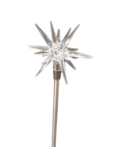 3 Set Starburst Clear Acrylic Solar Garden Yard Patio Stick Stake Light - Picture 8 of 8
