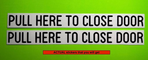 LEVC TXe Taxi JEDES MODELL "Ziehen Sie hier, um die Tür zu schließen" 2 Aufkleber. Hochwertiger Aufkleber - Bild 4 von 5