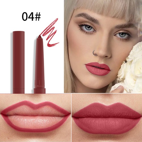 Waterproof Pencil Lipstick Cosmetic Pen Matte Velvet Lip Liner Long Lasting⊙ - Picture 11 of 18