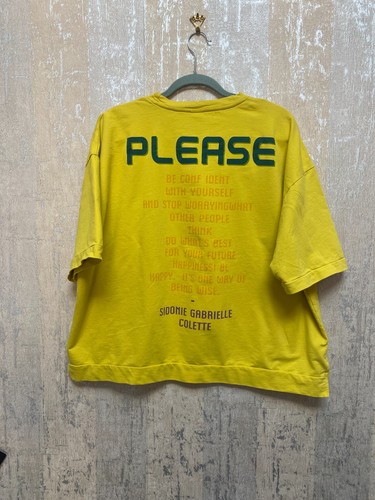 One Oversize T-Shirt "Please" 100% Cotton - Picture 2 of 4