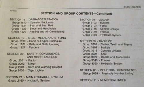 John Deere 544C Wheel Loader Parts Catalog Manual Book PC-1789 JD 1980 Original! - Picture 4 of 6