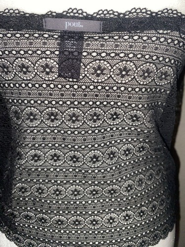 Top camisero lencería Pout by Victoria's Secret M negro transparente - Imagen 3 de 7