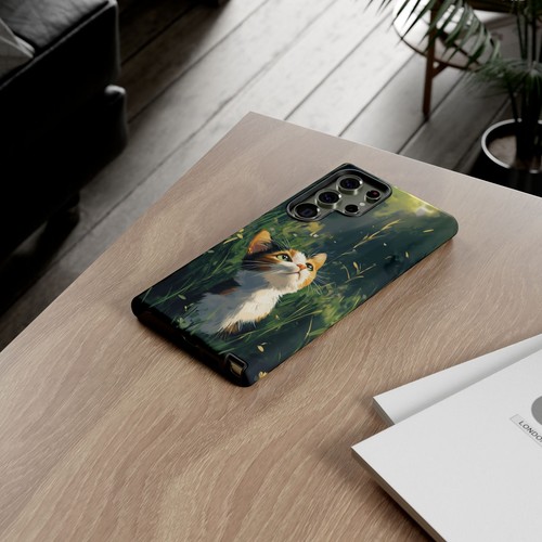 Calico Kitty Cat Grass Field - Phone Ink Cover Case for iPhone, Galaxy, Pixel - 第 249/281 張圖片