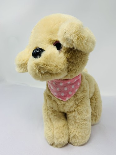Nanco Peluche Cachorro Perro Bronceado 10" Peluche Rosa Bandana Caniche Havi Bichón Pom - Imagen 11 de 11