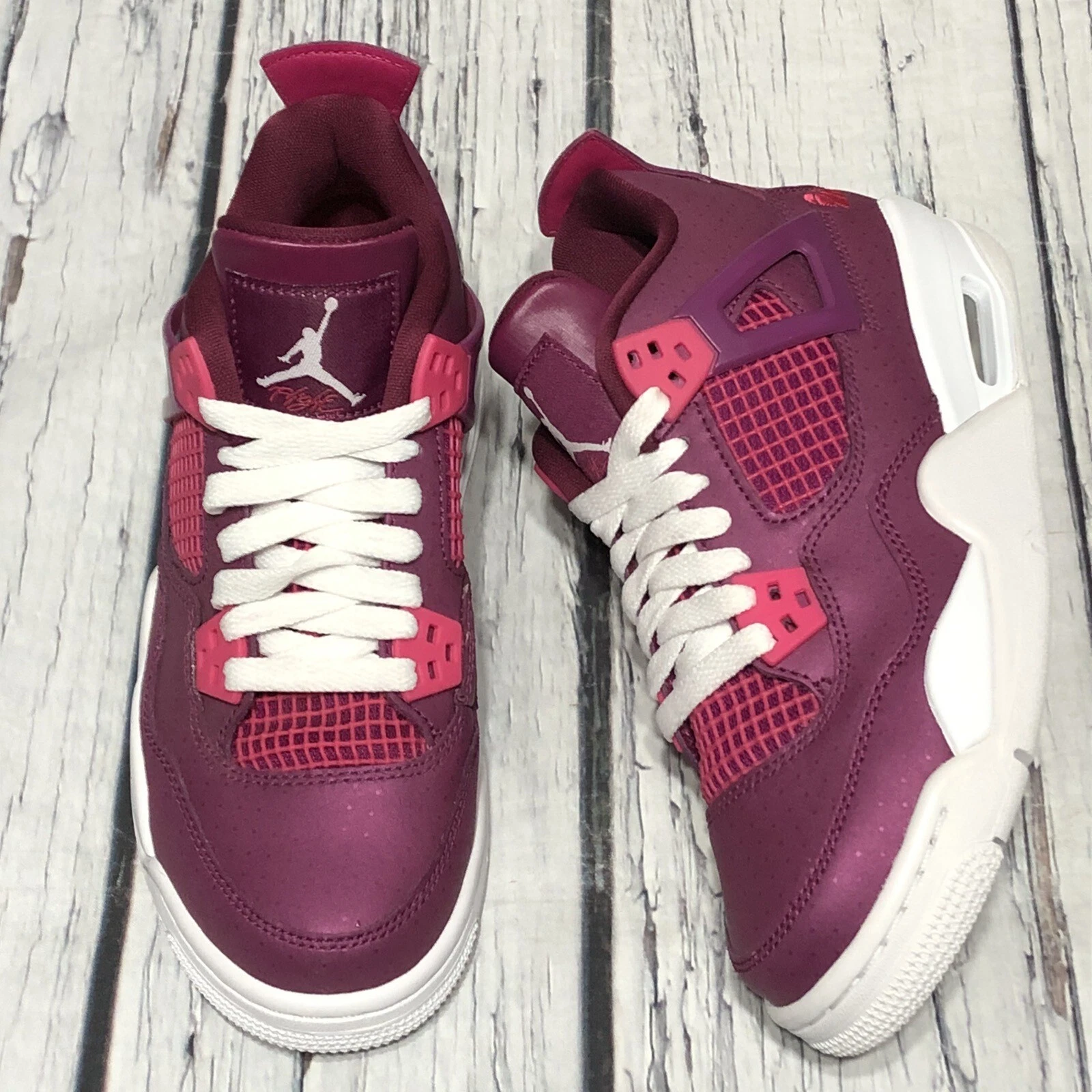 Air Jordan 4 Retro GS 4.5Y Donna Taglia 6 487724 661 Per Amore del Gioco Berry
